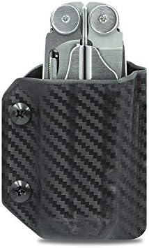 Kydex Multitool Sheath for LEATHERMAN WAVE & WAVE + PLUS - Made in USA - Multi Tool Sheath Holder Cover Belt Pocket Holster - Multi-tool not included (Carbon Fiber Black)