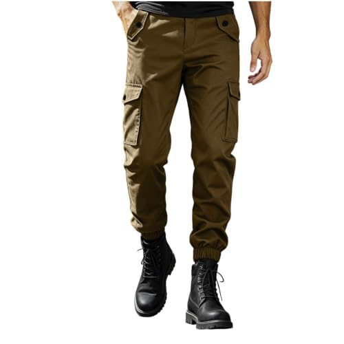 Tactical Pants for Men Elastic Waist Straight Leg Slim product image