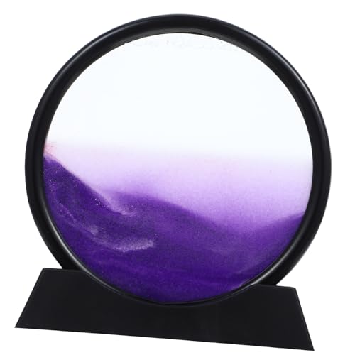 Mipcase Cuadro de Arena Movimiento con Marco Negro de Paisaje Marino Profundo Decoración Relajante para Escritorio y Hogar para Oficina y Sala de Estar