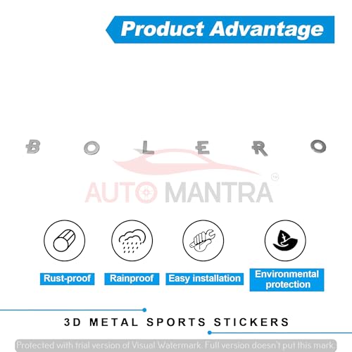 Image of Bolero Self Adhesive | Metal Sticker Logo Badge 3D Emblem Car Sticker