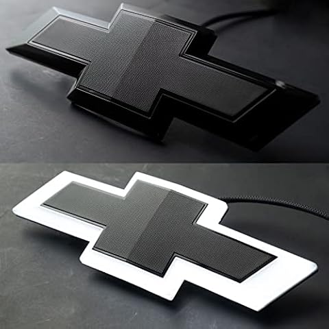 Led Lighted Chevy Silverado Grille Emblem Black 2014-15, 1500/2016-19 2500/3500 Cover