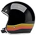 Biltwell | Bonanza | DOT Approved | 3/4 Motorcycle Helmet | Gloss Black Spectrum | Medium