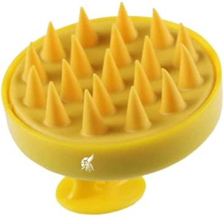 VALKYRIE Scalp Massager Shampoo Brush, Wheat Straw body with Soft Silicon Bristles, Hair Scalp Scrubber, Scalp Exfoliator | Dandruff Removal, Prevents Hair loss for Men & Women (GEL YELLOW) (B0BM3CDLKM) Amazon Price History, Amazon Price Tracker
