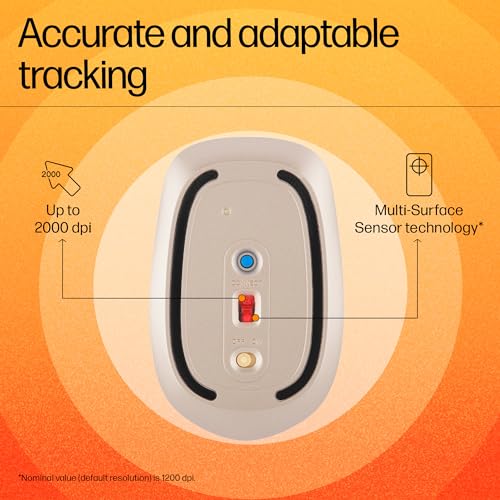 Image of HP 410 Slim Bluetooth Mouse with 1200 DPI Optical Sensor,Ambidextrous Design,Compact Size,Portable, 12 Months Battery Life, 3 Years Warranty