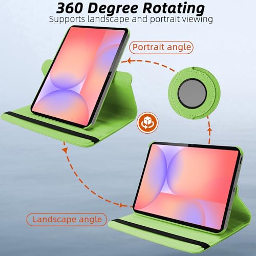 Image of TGK 360 Rotatable Flip Cover for Samsung Galaxy Tab S10 Lite 5G 10.9 inch Case Model SM-X400 /SM-X406B 2025 (Green)