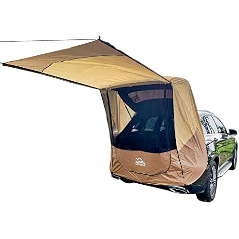 Tailgate Shade Awning Tent for Car Camping Road Trip Essentials Small to MidSize SUV Van Waterproof 3000MM Yellow(Small) Cover