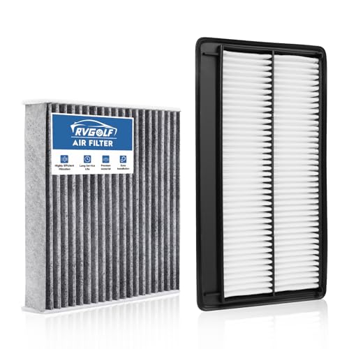 Image of Engine+Cabin Air Filter Fit for 2022-2026 MDX 3.5L, 2023-2026 Pilot 3.5L | 2Pcs, CF11182, 17220-61A-A00, 99% Filtration Efficiency, Easy Install, Odor control, Great Value, Right Size