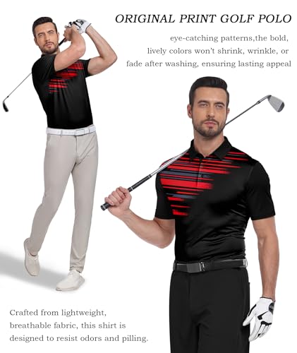 V VALANCH Mens Polo Shirts Short Sleeve Moisture Wicking Golf Tennis Polo Casual Shirts3