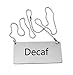 New Star Stainless Steel Chain Sign, "Decaf", 3-1/2-Inch by 1-1/2-Inch, Set of 6