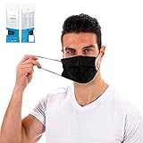 50 uds Mascarilla Quirúrgica IIR Homologada CE | fabricada en España | 3 capas (BFE>99%) | desechable - no Reutilizable | color Negro, tamaño adulto