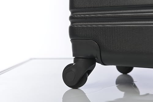 3 Piece Lightweight Hardside Spinner Luggage Set, Expandable, 20", 24", 28", Black3