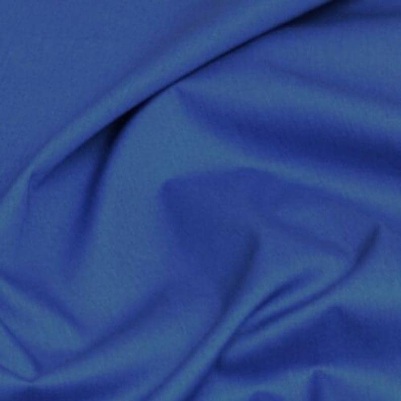 Plain Poplin 100% Cotton Fabric Premium Quality Solid Colours 44" Wide Sold By The Metre UK (Royal Blue)