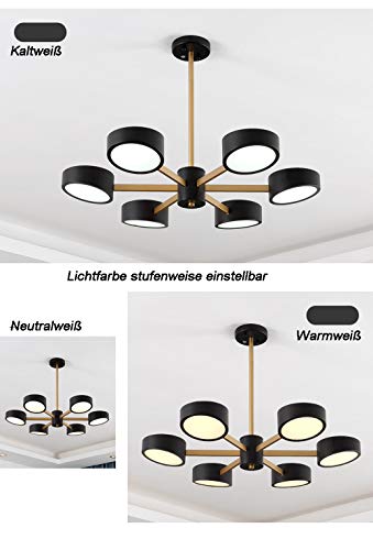 Plafonnier LED 9013D couleur réglable et diffuseur acrylique noir - 2
