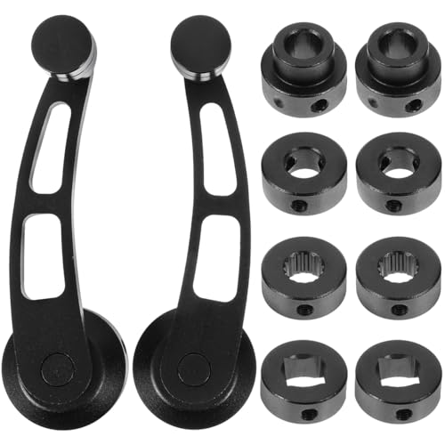 HOLIDYOYO Manivela De Ventana De Coche De Aleación De Aluminio Juego De 2 Piezas Para Repuesto De Manija Manual Elevalunas Vehículos Clásicos Interior Automóvil 4.72 Pulgadas