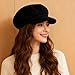 Women's Newsboy Hat Vintage Beret Cap Fashion Baker Boy Hat Chic and Stylish Women's Pageboy Hats Black