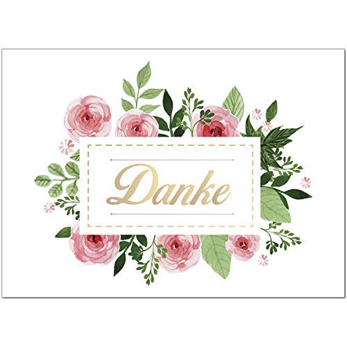 10 Danksagungskarten Mit Umschlag – Flieder-Motiv, DIN A6, Für Hochzeit, Geburt, Geburtstag