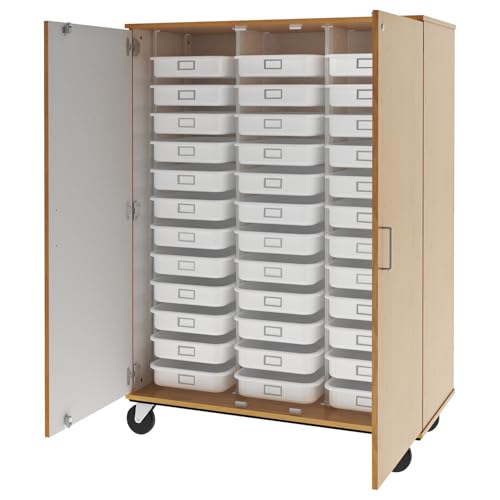Maykoosh Art Nouveau Storage Cabinet - 67" Tall with 3 Trays & Doors