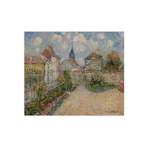 Tableau sur toile paysage de jardin impression d'art célèbre reproduction sans cadre 70x85cm
