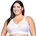 Glamorise Full Figure Plus Size MagicLift Cotton Support Bra Wirefree #1001 White