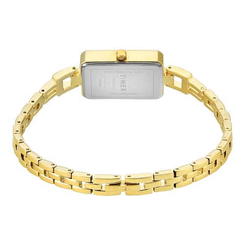 Image of TIMEX Silver-Tone Rectangle Dial Analog Women's Watch - TWEL22801