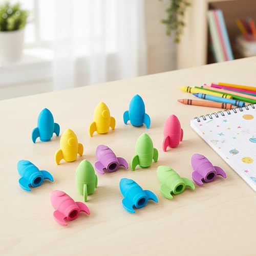 Gomas de borrar en forma de cohete x12 miniatura 4