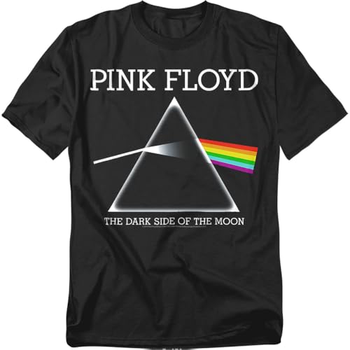 Popfunk Pink Floyd The Dark Side of the Moon Album Rock Music T-Shirt - (Large)