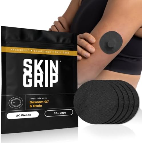 Skin Grip Adhesive Patches Compatible with Dexcom G7 & Stelo CGM Sensors