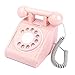 Frotox Rotatif Design Rétro Imitation Téléphone Fixe Maison De Jeu pour Enfants en Bois Téléphone À Cadran Antique pour L'éducation Préscolaire Jouet Téléphonique pour Enfants