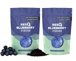 RESQ Blueberry Dried Pieces 200g (2x100g) – 100% Natural, No Added Sugar, Gluten-Free, Resealable Pack – Ideal for Breakfast, Smoothies, Ice Cream & Baking – Made & Sourced in the UK
