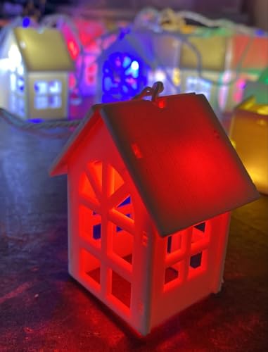 Image of ZALAR House Light Multicolor 14 LED Outdoor String Lights for Home, 12FT Hanging Patio Lights, Connectable Waterproof Garden String Light for Backyard, Porch, Balcony, Party Decor