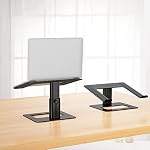 Besign LSX3 Support pour ordinateur portable en aluminium, support de carnet ergonomique réglable, support d'ordinateur Riser compatible avec Air, Pro, Dell, HP, Lenovo Plus 10-15.6" Ordinateurs portables (noir)