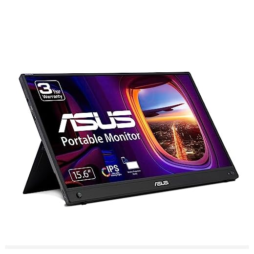 ASUS ZenScreen 15.6” 1080P Wireless Portable Monitor (MB16AWP) - FHD, IPS, Built-in battery, Eye Care, USB Type-C, Tripod Mountable, Supports iOS, Android, Win11, Mini HDMI, 3-Year Warranty,BLACK
