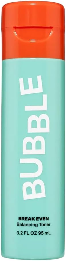 Bubble Skincare Break Even Balancing Face Toner - Gentle Exfoliating Toner & Pore Minimizer for Normal to Oily Skin Types - Skin Care Formulated with Green Tea Extract and Niacinamide (100ml)