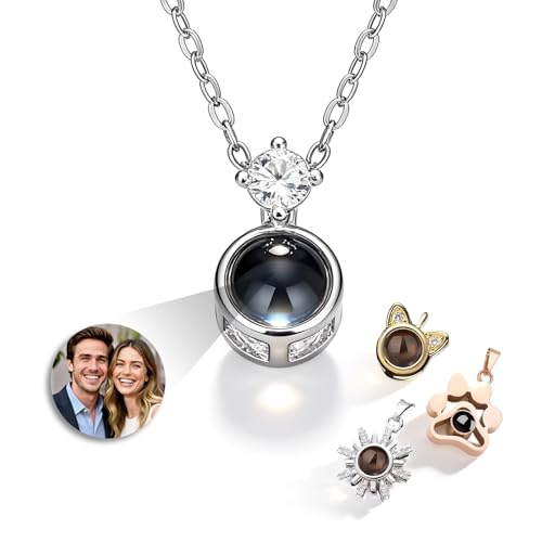 Personalized Picture Necklace Projection Necklace With...
