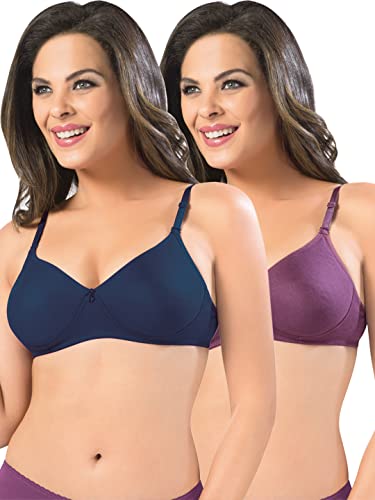 Image of SONARI Women's Non-Padded T-Shirt Bra | Wire-Free, Medium Coverage, Comfortable Polyester-Cotton Blend Fabric | Adjustable Straps, Ideal for Sports Catwalk