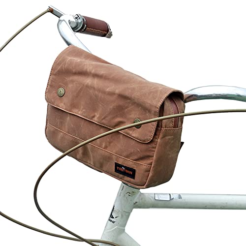 TOURBON Waxed Canvas Handlebar Bag