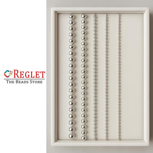 Image of 650 Pcs Silver Pearl Beads for Jewellery Making Kit | Bead Bracelet Making for Women Girls Kids | Crystal Beads for Craft | Pearls for Craft | 8mm | 200g
