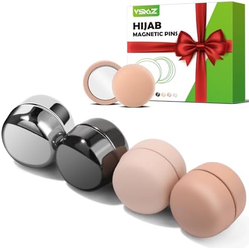 Strong Magnetic Hijab Pins, 4 Pack Powerful Hijab Magnets Multi-Purpose Pinless Magnet Pin...