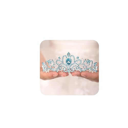 JWICOS Corona de tiara de cristal para mujeres y niñas, elegante corona de princesa con peines, tiaras para mujeres, nupciales, bodas, bailes,