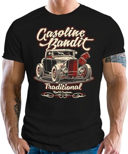 GASOLINE BANDIT Rockabilly Hot-Rod Racer Herren T-Shirt original Design: Traditional Custom