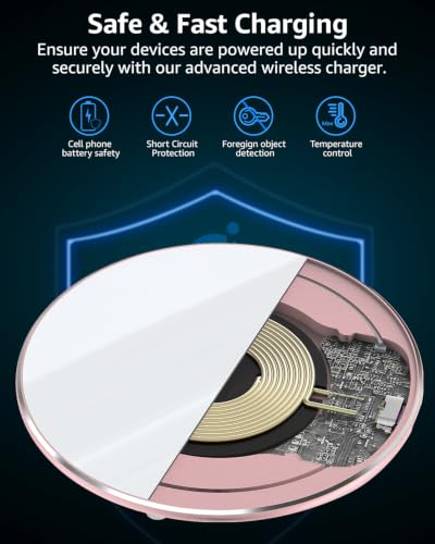 Image of TOZO W1 Max 15W Fast Wireless Charging, Anti-Slip, Sleep-Friendly | Aircraft-Aluminum Portable Wireless Charger Pad Compatible with iPhone 14 /15 /16 /17 & Samsung S23 /S24 /S25 for Home Office