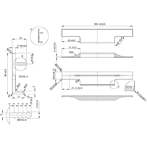 FURNIPART Handle Strip Trim Length 295 mm Aluminium Matte Black, Matt Black - Image 3