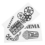 Veemoon Wandaufkleber Kinosäle Selbstklebend Abnehmbar Vintage Heimkino Wanddeko Für Wohnzimmer Kinderzimmer Und Klassenzimmer