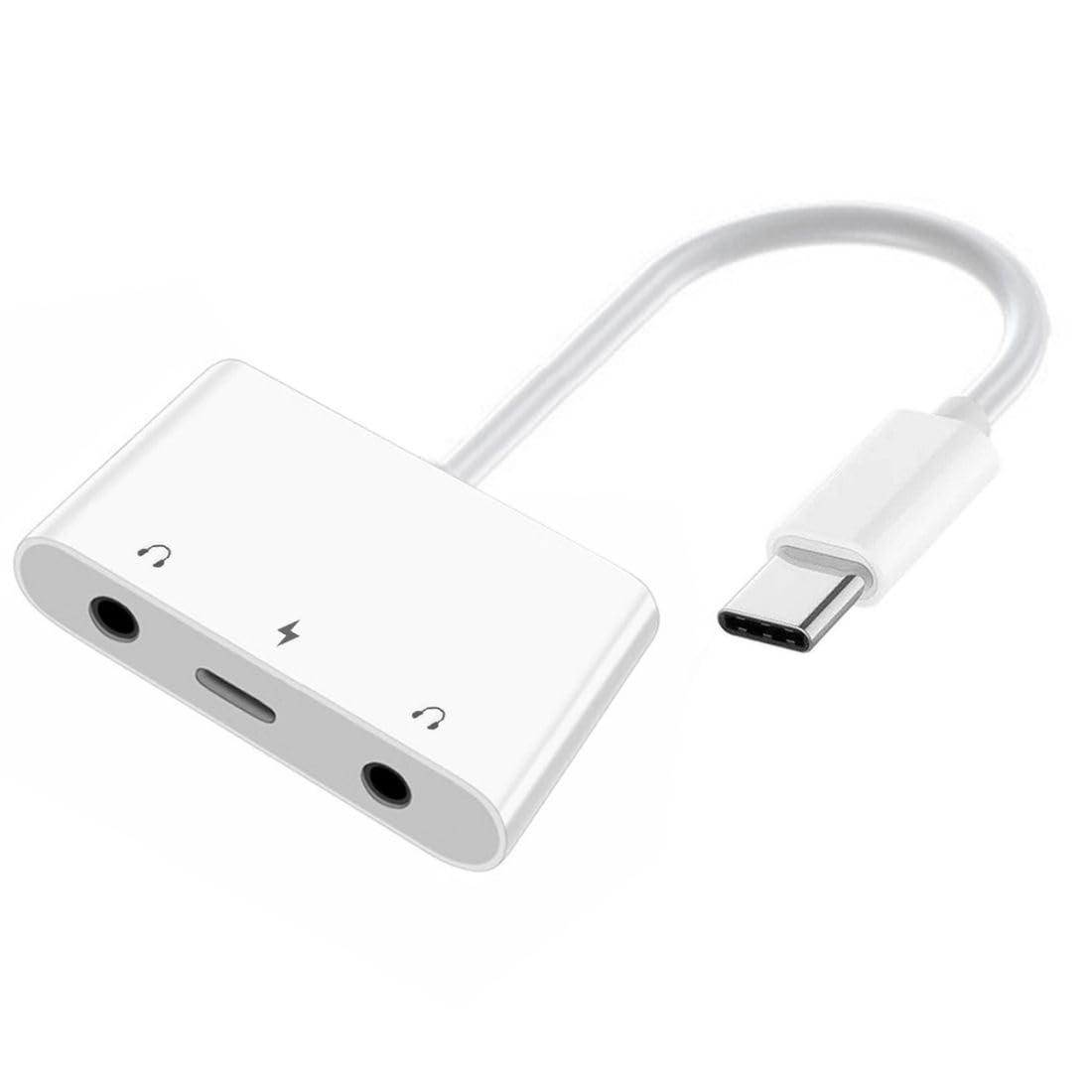 chenyang 3 in 1 USB C a 2 3.5mm Audio AUX & MIC Scheda Audio Adattatore con PD 15W di Carica per Laptop Tablet Telefono