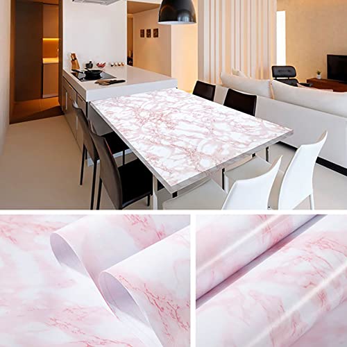 Image of KBR Self-Adhesive PVC 3D Wall Sticker Oil Proof and Waterproof, Kitchen Backsplash Pink Stickers Wallpaper for Hotel, Living Room, Bedroom & Cafe Walls (60cm x 200cm, Pack of 2)