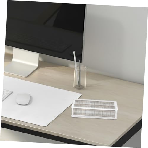 2 cajas plásticas transparentes para monedas reutilizables miniatura 2