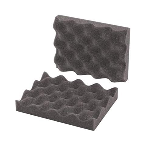 Caja de espuma tipo huevera Boxusa fcsc862, 8"x6"x2", carbón (Pack de 48) Cover