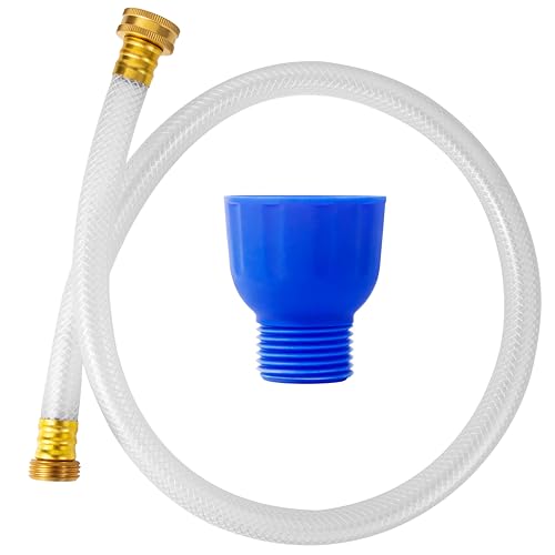 Image of Garden Hose to Antifreeze Bottle Adapter Kit (2 Pcs), Allows Easy and Leak-Free Pouring Of Antifreeze from Buckets To RVs, Trailers,Campers and Boats,All-in-One Male and Female Twist Connect Adapter