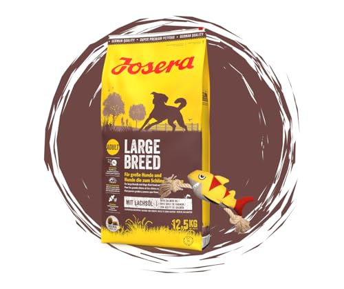 Josera - Hundefutter - Josera Large Breed - Trockenfutter 12,5 KG - Hundefutter für große Rassen mit Lachs + Goodie Hai