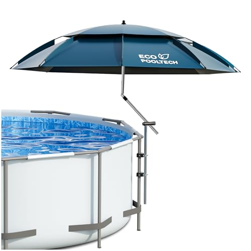 ECOPOOLTECH Above Ground Pool Umbrellas Outdoor Pool Sunshade for Oval or Rectangular Swimming Pools Multi-functional Patio Umbrella for Garden Must have Pool Accessories